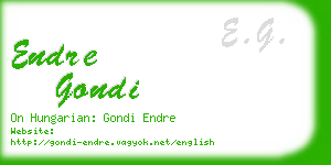 endre gondi business card